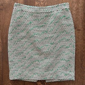 Kate Spade Green and White Mini Pencil Skirt for Work